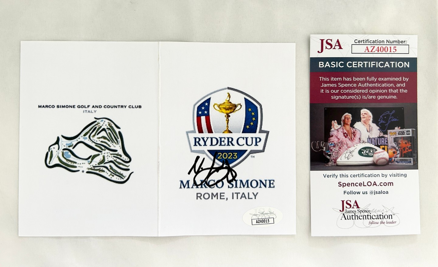 Nicolai Hojgaard Signed 2023 Ryder Cup Scorecard JSA 2