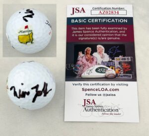 Will Zalatoris Signed Masters Golf Ball JSA