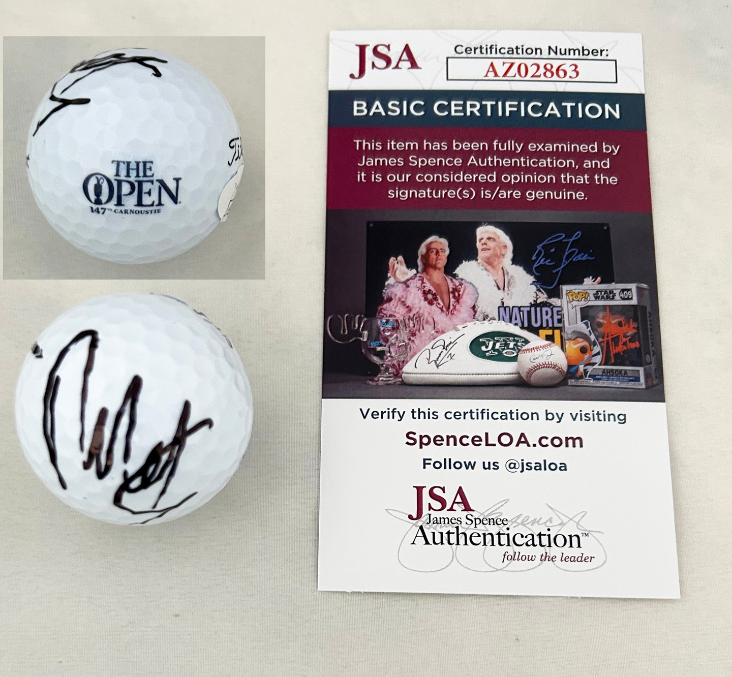 Francesco Molinari Signed Golf Ball 2018 The Open Championship JSA