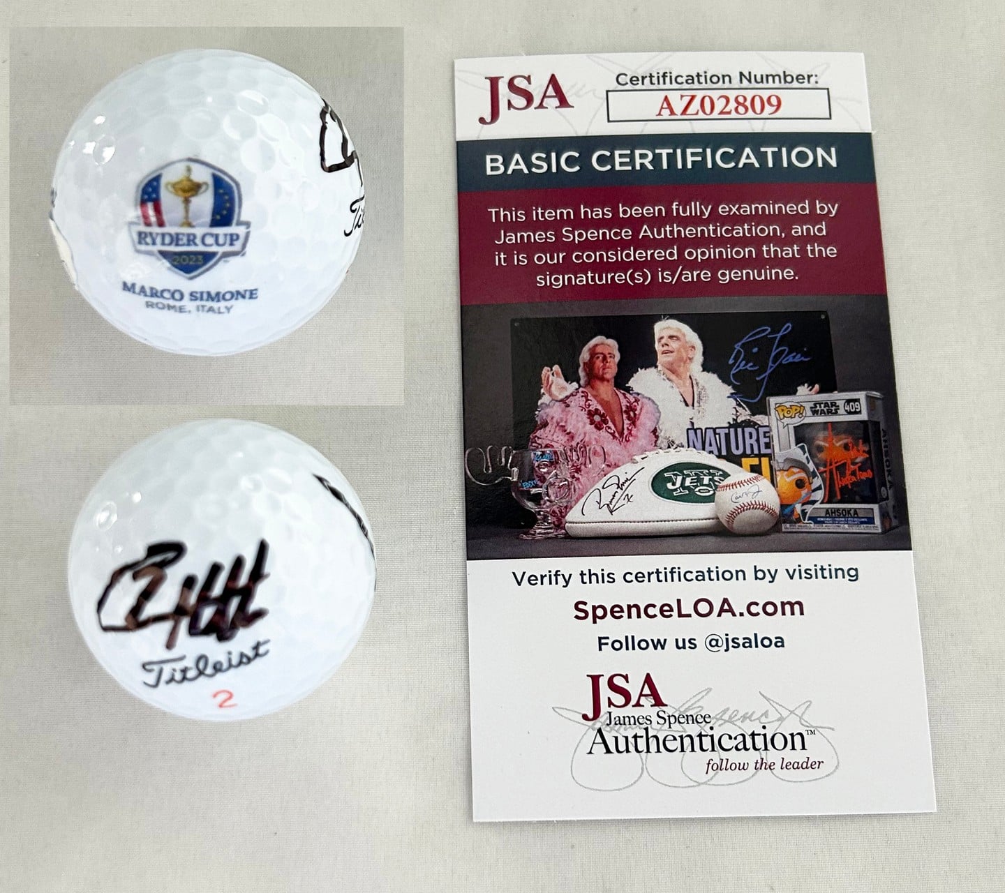 Tyrrell Hatton Signed Golf Ball 2023 Ryder Cup JSA