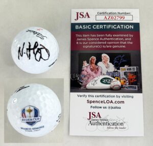 Nicolai Hojgaard Signed Golf Ball 2023 Ryder Cup JSA 1