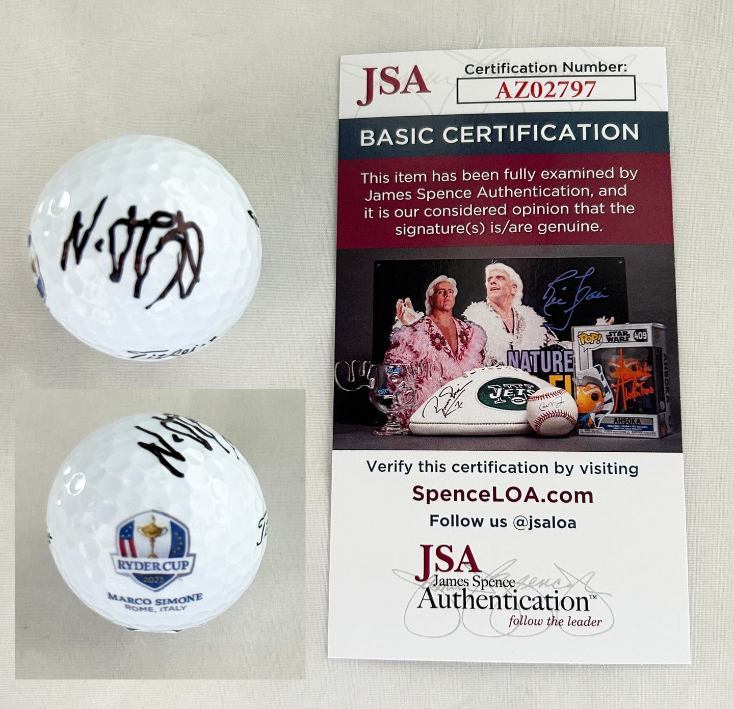 Nicolai Hojgaard Signed Golf Ball 2023 Ryder Cup JSA 2