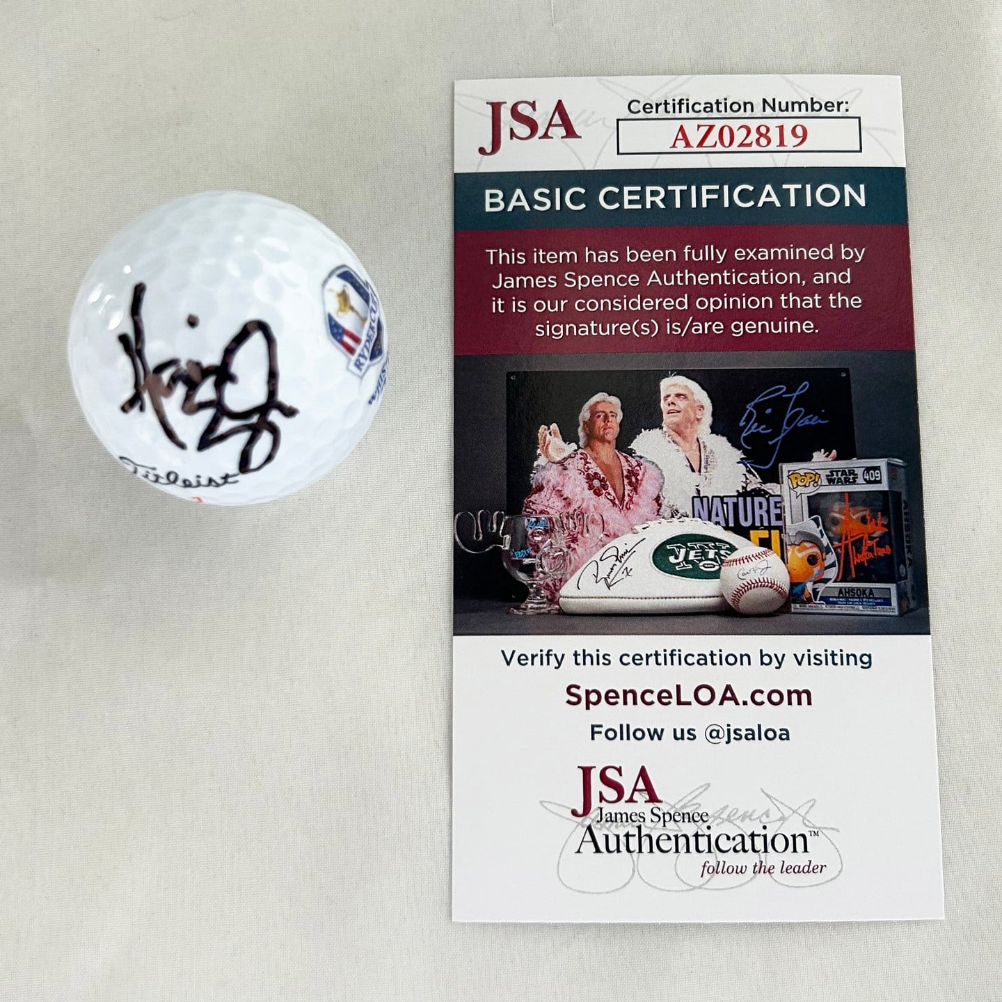 Harris English Signed Golf Ball 2020 Ryder Cup JSA