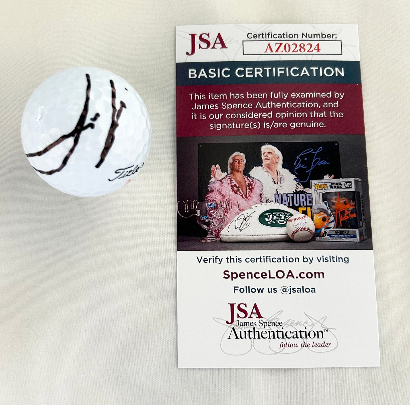 Joaquin Niemann Signed Golf Ball JSA