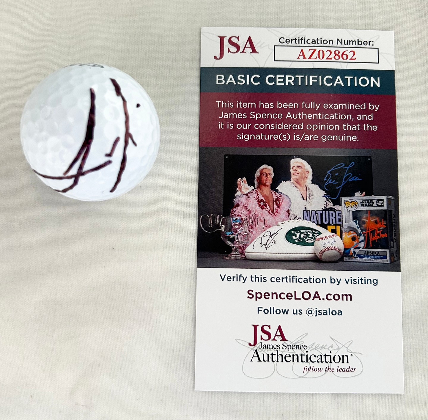 Joaquin Niemann Signed Golf Ball JSA 1
