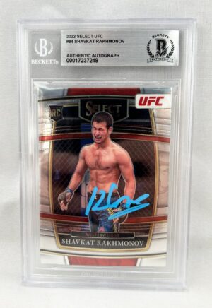 Shavkat Rakhmonov Signed Rookie Card 2022 Select #84 Beckett BAS