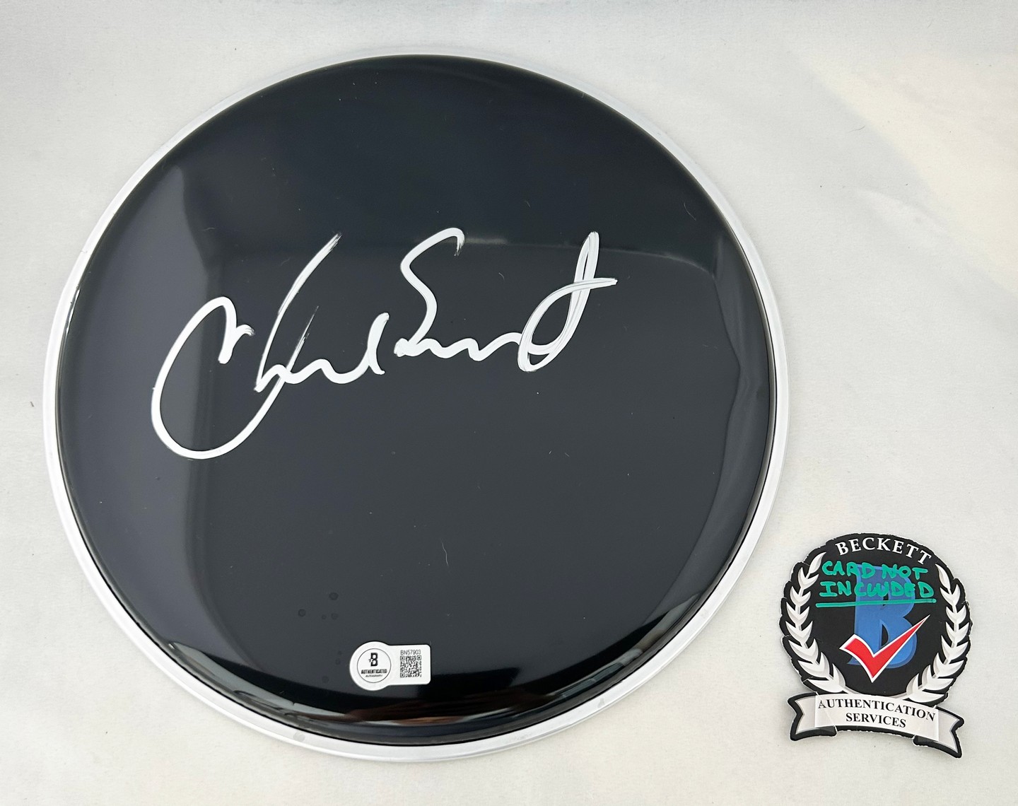 Chad Smith Signed Drumhead Red Hot Chili Peppers Beckett BAS 6