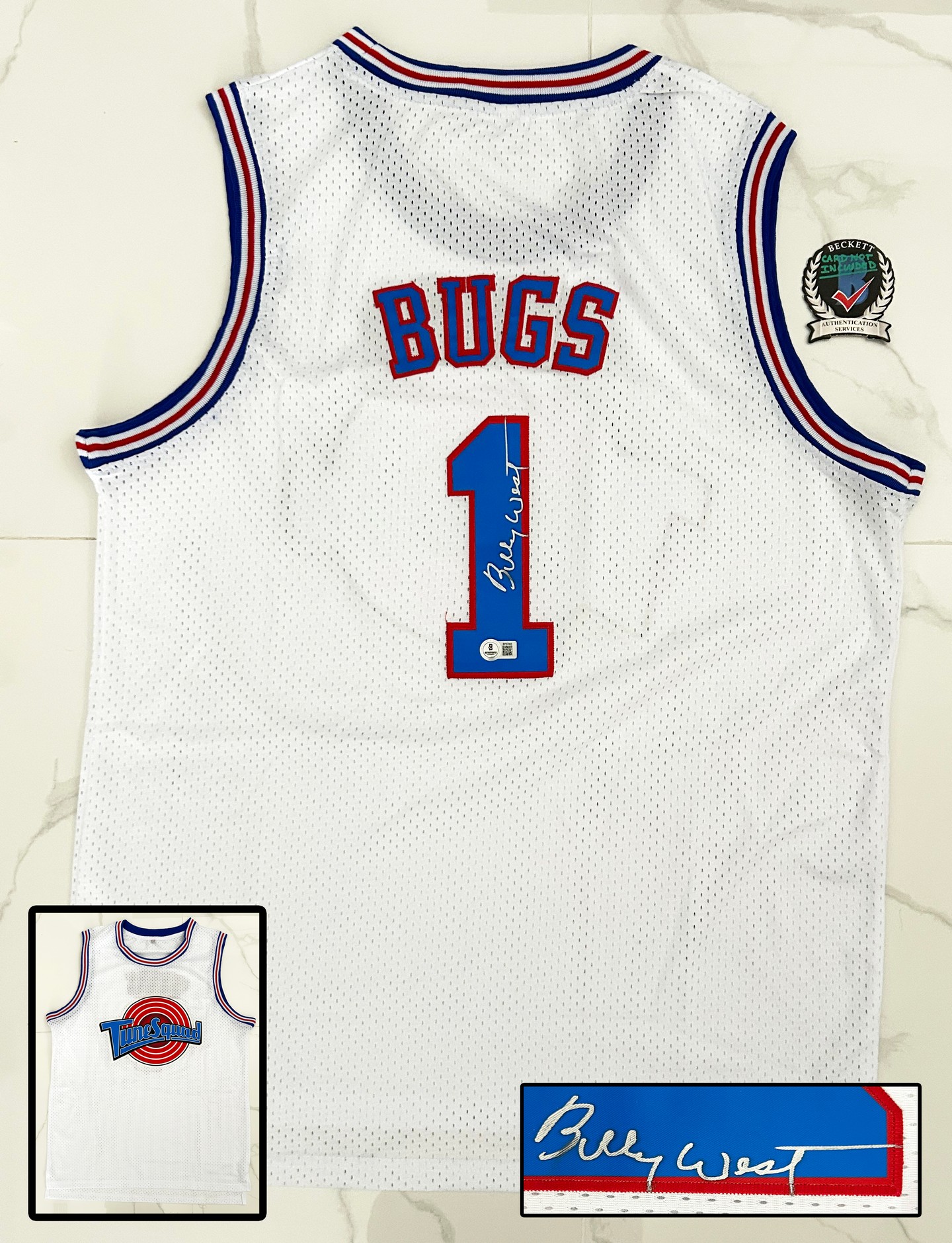 Billy West Signed Jersey Bugs Bunny Space Jam Beckett BAS