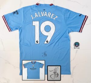 Julian Alvarez Signed Jersey FC Manchester City Beckett BAS