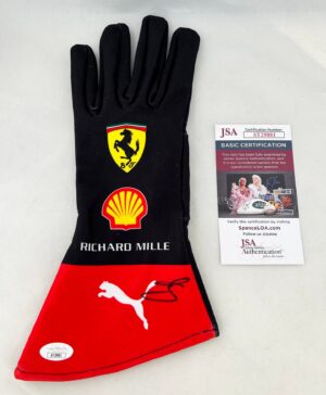 Oliver Bearman Signed Racing Glove Ferrari Haas Formula 1 JSA 3