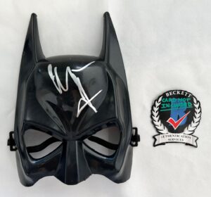 Christian Bale Signed Mask Batman Beckett BAS 15