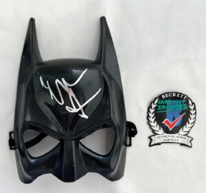 Christian Bale Signed Mask Batman Beckett BAS 16