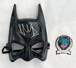 Christian Bale Signed Mask Batman Beckett BAS 18