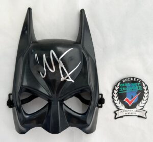 Christian Bale Signed Mask Batman Beckett BAS 19