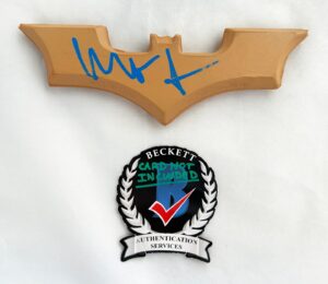 Christian Bale Signed Batarang Batman Beckett BAS 2