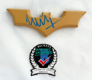 Christian Bale Signed Batarang Batman Beckett BAS 4