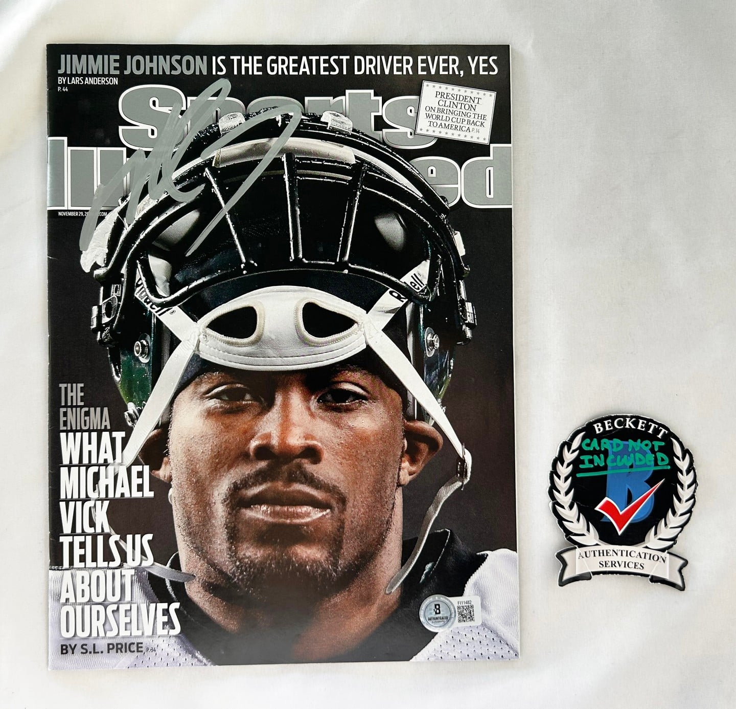 Michael Vick Signed Magazine SI Sports Illustrated Beckett BAS