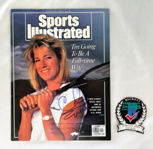 Chris Evert Signed Magazine SI Sports Illustrated Beckett BAS
