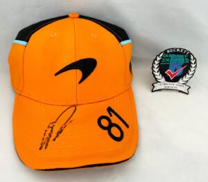 Oscar Piastri Signed Hat McLaren F1 Formula 1 Beckett BAS 2