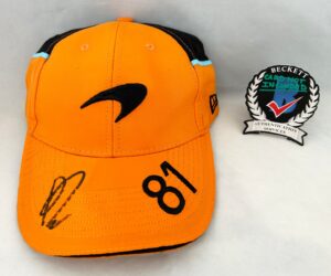 Oscar Piastri Signed Hat McLaren F1 Formula 1 Beckett BAS 3
