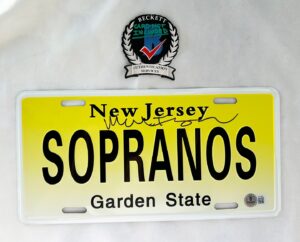 Michael Imperioli Signed License Plate The Sopranos Christopher Beckett BAS