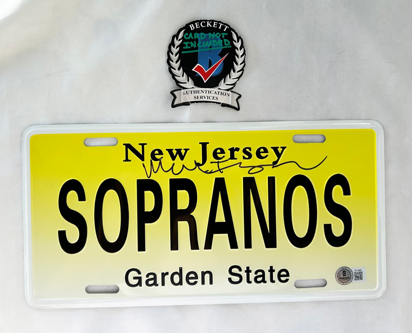 Michael Imperioli Signed License Plate The Sopranos Christopher Beckett BAS