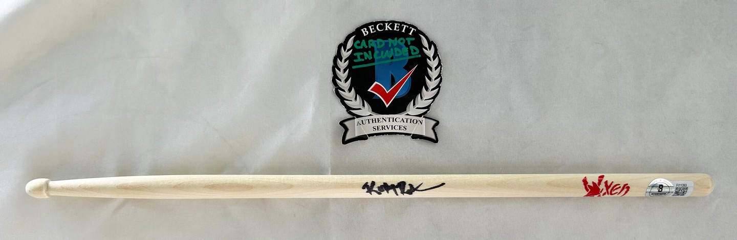 Roxy Petrucci Signed Drumstick Vixen Beckett BAS