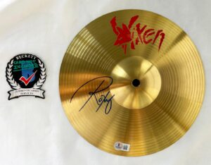 Roxy Petrucci Signed Cymbal Vixen Beckett BAS 1
