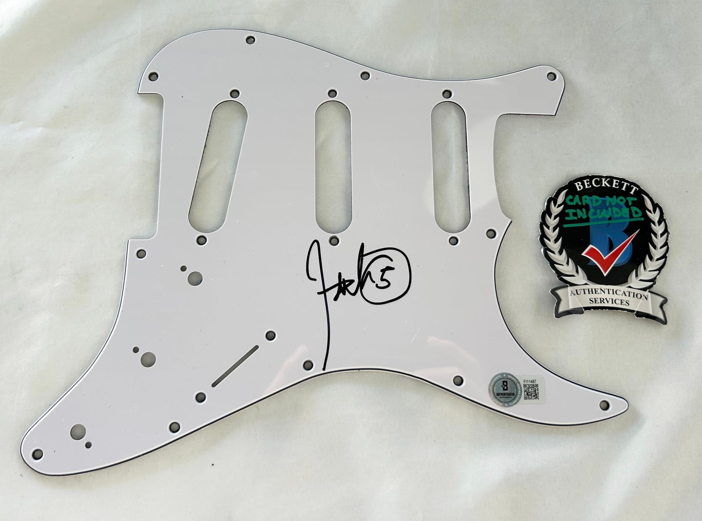 John 5 Signed Electric Pickguard Beckett BAS 3