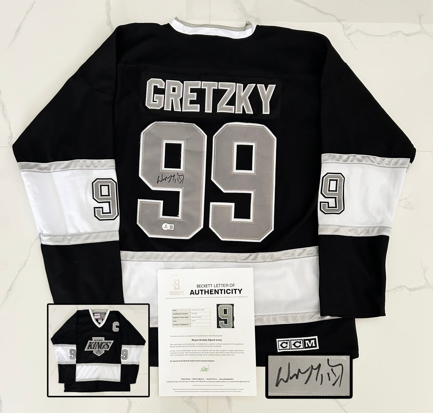 Wayne Gretzky Signed Jersey Los Angeles Kings Beckett BAS