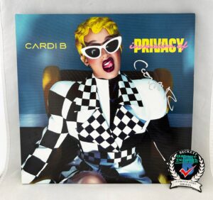 Cardi B Signed Vinyl LP Album Invasion of Privacy Beckett BAS 2