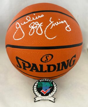 Dr. J Julius Erving Signed All Star Basketball Philadelphia 76ers Beckett BAS 2