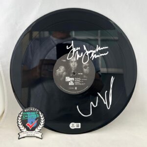 Lauryn Hill and Wyclef Signed LP Vinyl The Fugees The Score Beckett BAS 3