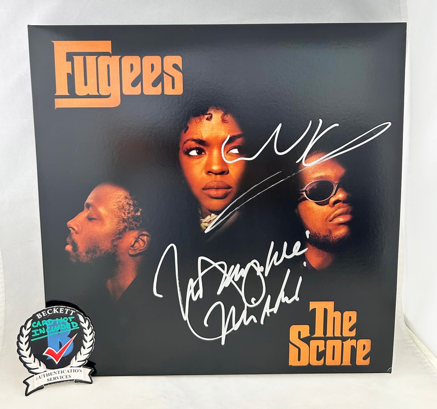 Lauryn Hill and Wyclef Signed LP Vinyl The Fugees The Score Beckett BAS 4