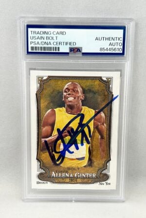 Usain Bolt Signed Card 2024 Allen & Ginter #208 PSA/DNA 1