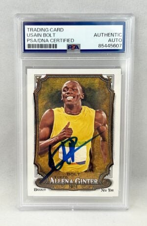 Usain Bolt Signed Card 2024 Allen & Ginter #208 PSA/DNA 4