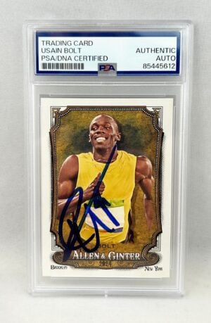 Usain Bolt Signed Card 2024 Allen & Ginter #208 PSA/DNA 5