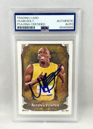 Usain Bolt Signed Card 2024 Allen & Ginter #208 PSA/DNA 7
