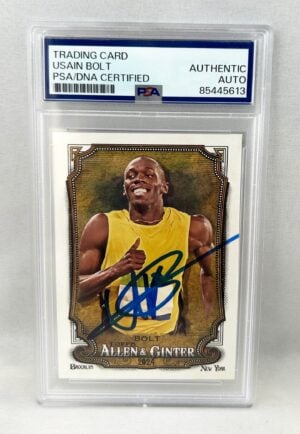 Usain Bolt Signed Card 2024 Allen & Ginter #208 PSA/DNA 9