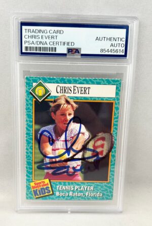 Chris Evert Signed Rookie Card SI Kids #10/89 PSA/DNA