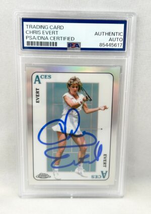 Chris Evert Signed Card 2021 Topps Chrome #ACE-15 PSA/DNA