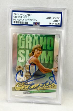 Chris Evert Signed Card 2024 Topps Chrome Grand Slam Champions #GSC-CE PSA/DNA