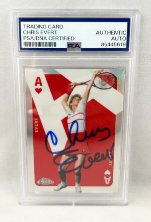 Chris Evert Signed Card 2024 Topps Chrome Red Aces Silver Prizm #CAS-CE PSA/DNA