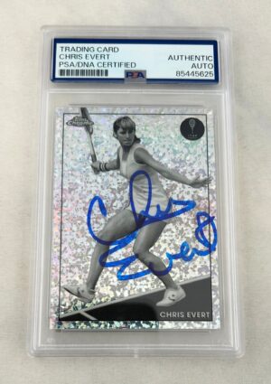 Chris Evert Signed Card 2021 Topps Chrome Diamond Refractor #99 PSA/DNA