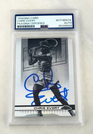 Chris Evert Signed Card 2024 Topps Chrome Black and White #166 PSA/DNA