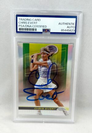 Chris Evert Signed Card 2024 Topps Chrome Refractor #166 PSA/DNA