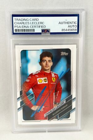 Charles Leclerc Signed Card 2021 Topps Formula 1 #11 PSA/DNA