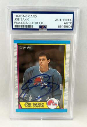 Joe Sakic Signed Rookie Card 1989-90 O-Pee-Chee #113 PSA/DNA