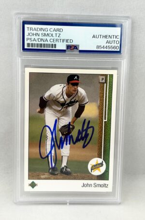 John Smoltz Signed Rookie Card 1989 Upper Deck #17 PSA/DNA