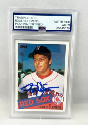 Roger Clemens Signed Rookie Card 1985 Topps #181 PSA/DNA